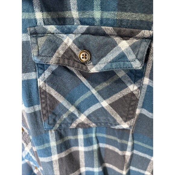 Voyager Shirt Mens Large Flannel Plaid Chore Barn Waffle Knit Thermal Shacket - Picture 3 of 16